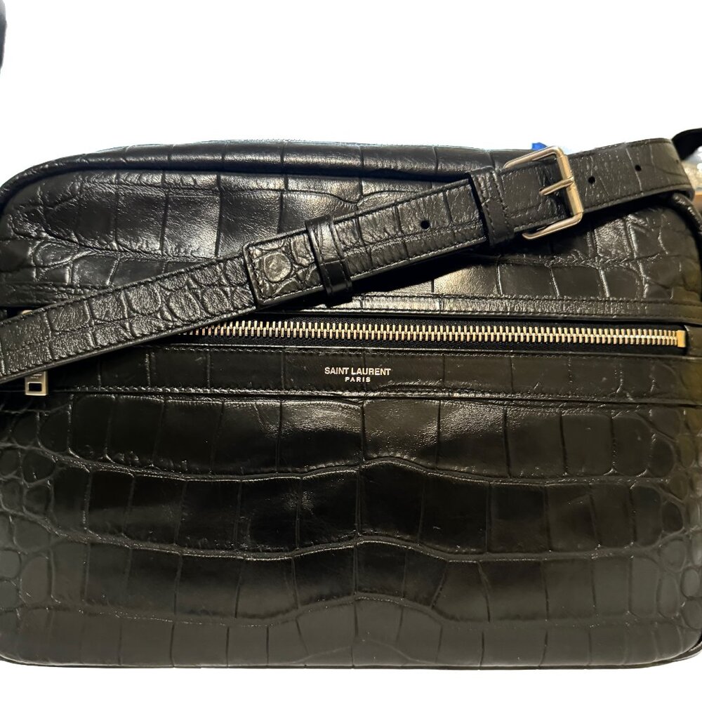 YSL  MESSANGER BAG CROCO LEATHER